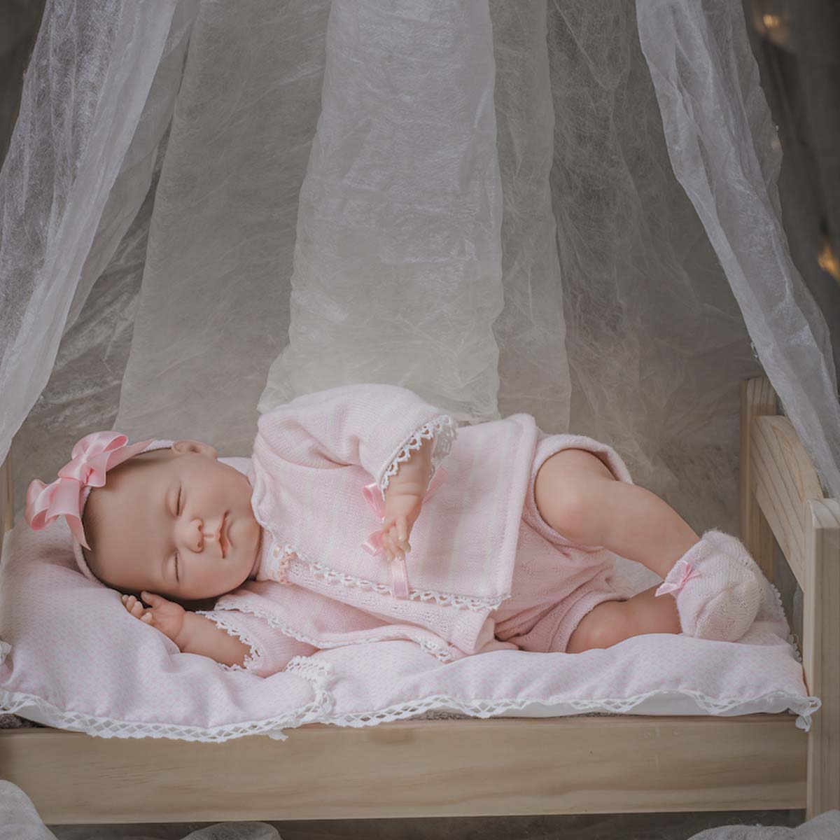 Reborn Doll | Weighted & Hand Painted Soft Vinyl | Limited Edition | Babylin | Pink