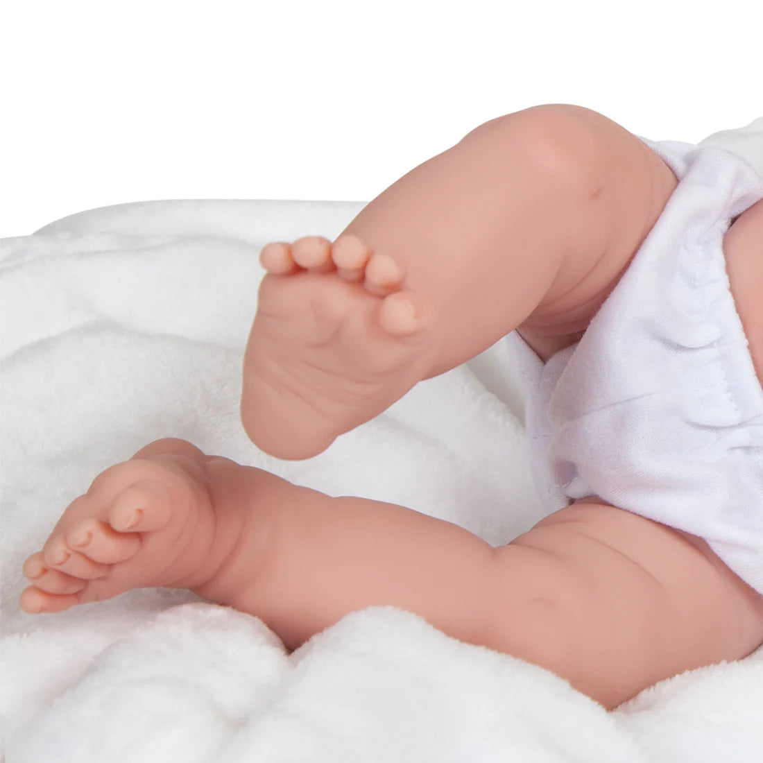 Original Handcrafted in Spain La Newborn Doll in Pink Coat and Outfit with Teddy Bear