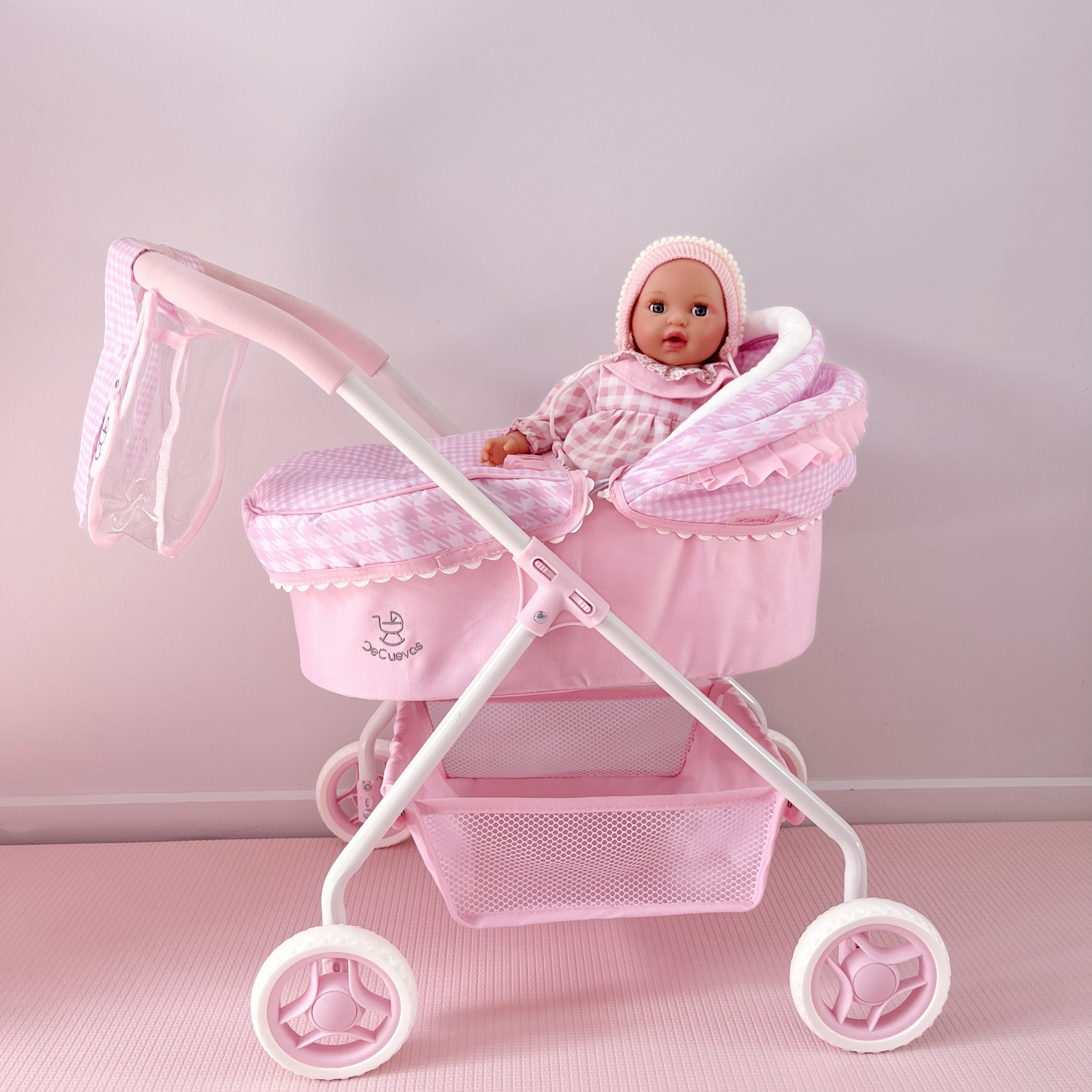 DeCuevas Toys Sophie Foldable Doll Pram with Parasol