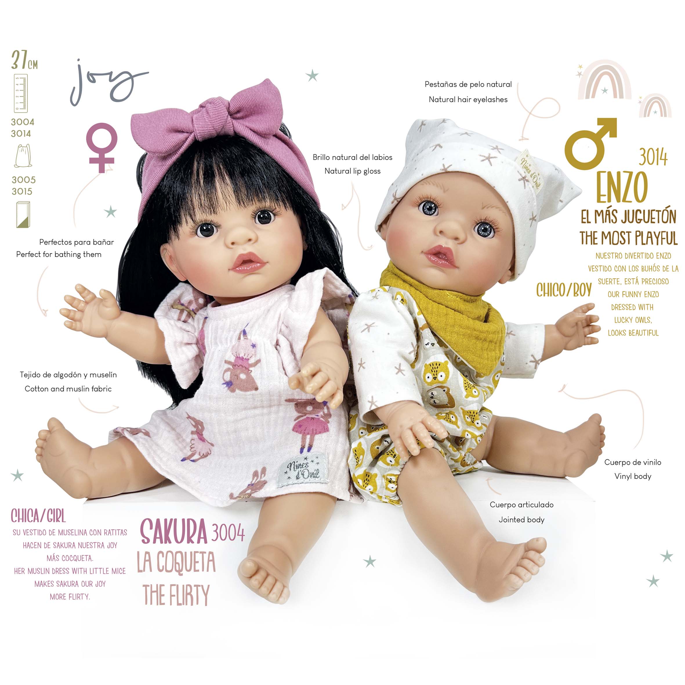 Handmade Collectible Joy Collection Sakura Baby Doll by Nines D&