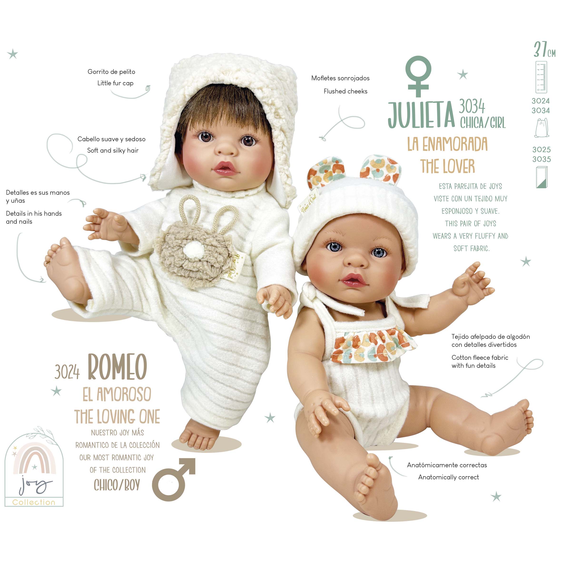 Handmade Collectible Joy Collection Romeo Baby Doll (3024) by Nines D&