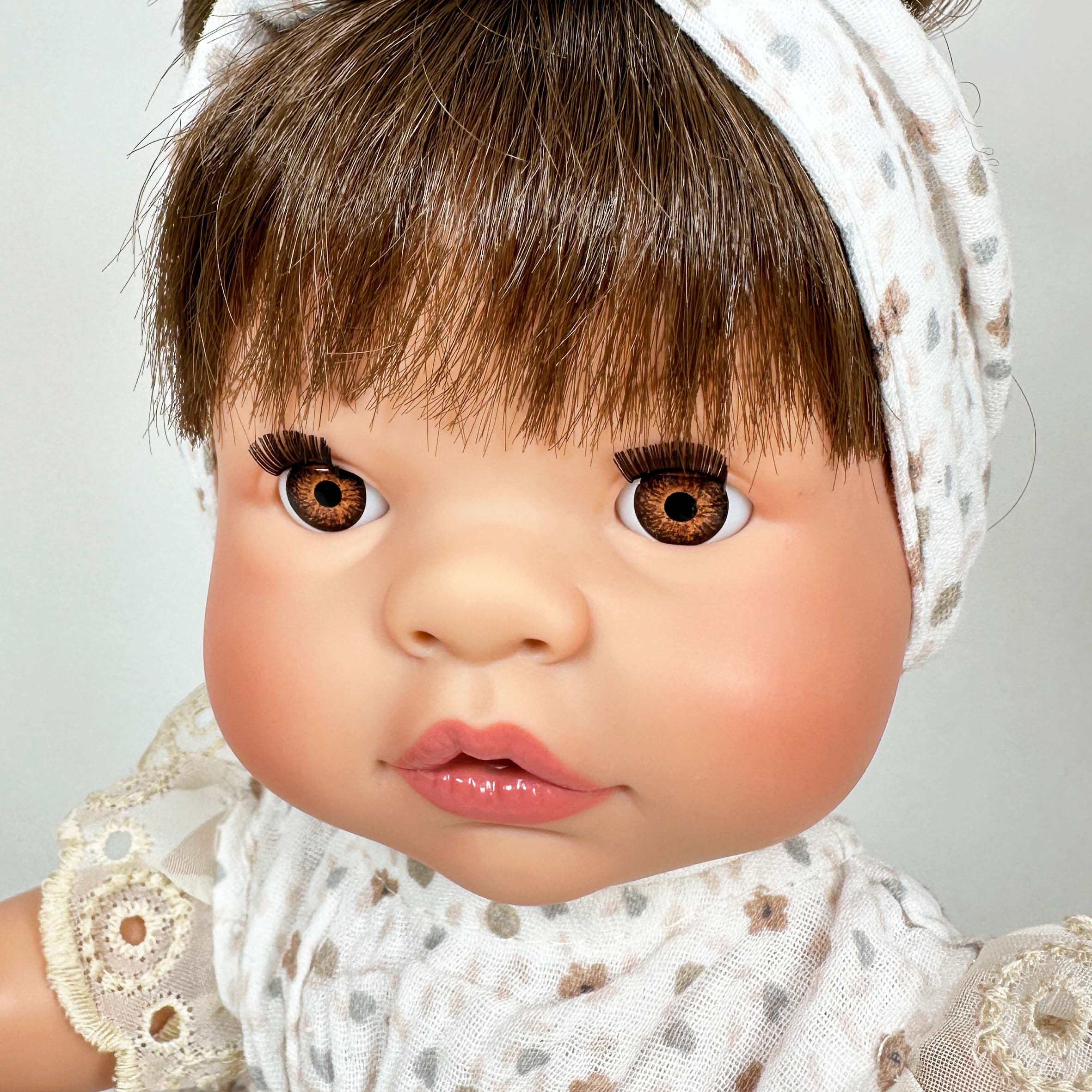 Handmade Collectible Joy Collection Baby Doll Brunette Girl by Nines D&