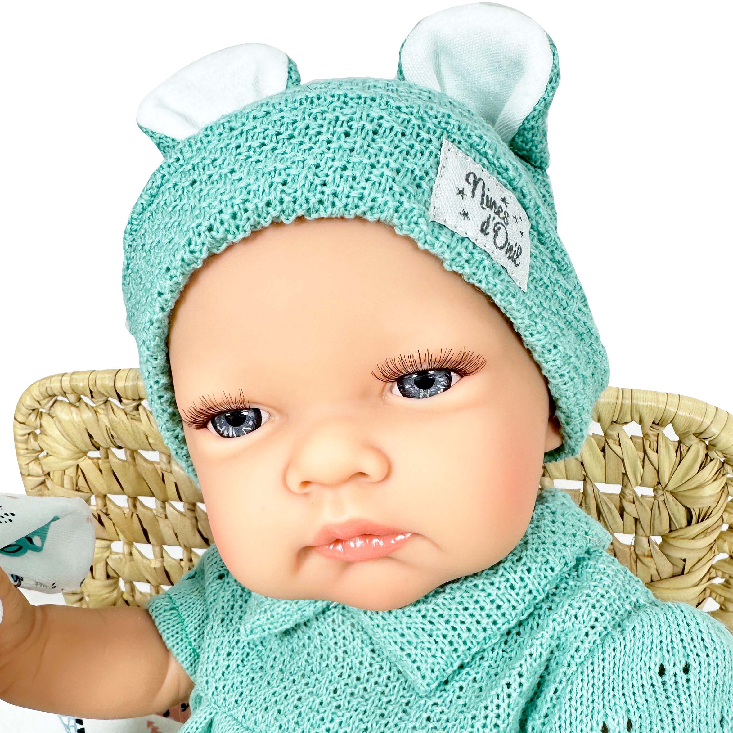 Handcrafted Rubi Wool Green Baby Doll by Nines D&