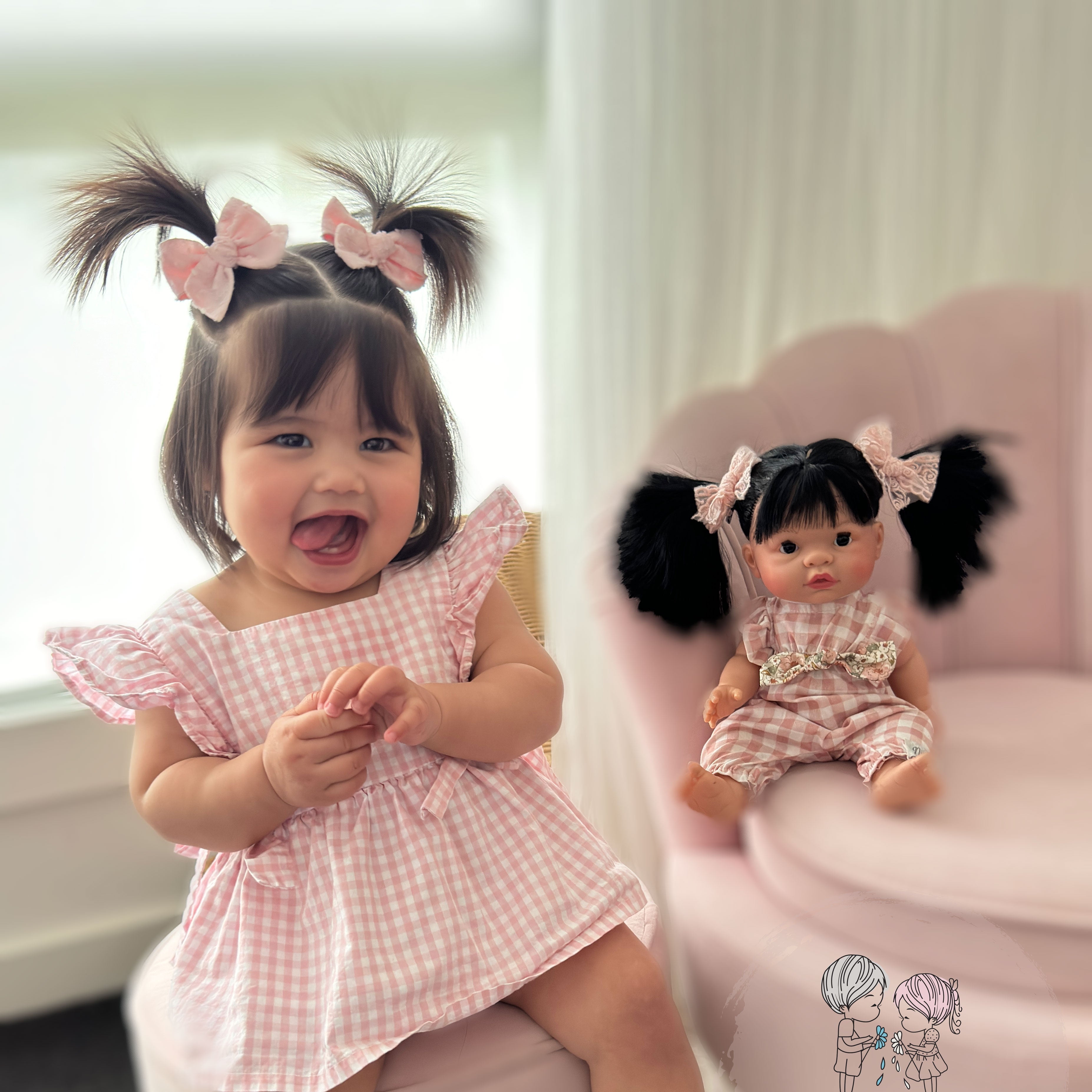 Handmade Collectible Joy Collection Sakura Baby Doll by Nines D&