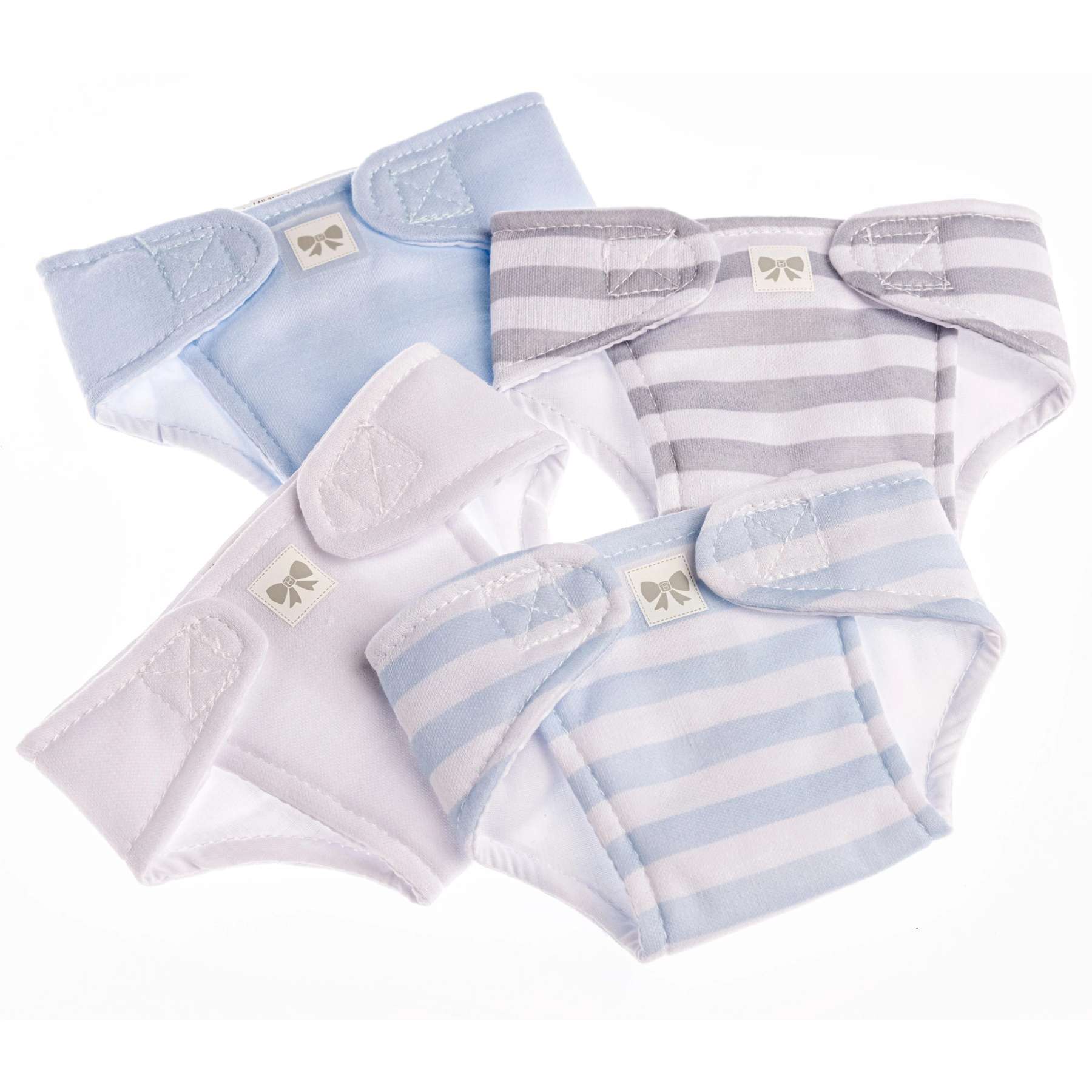 Baby Doll Eco Diapers 4 Pack Fits dolls 14 to 18 inch in Blue