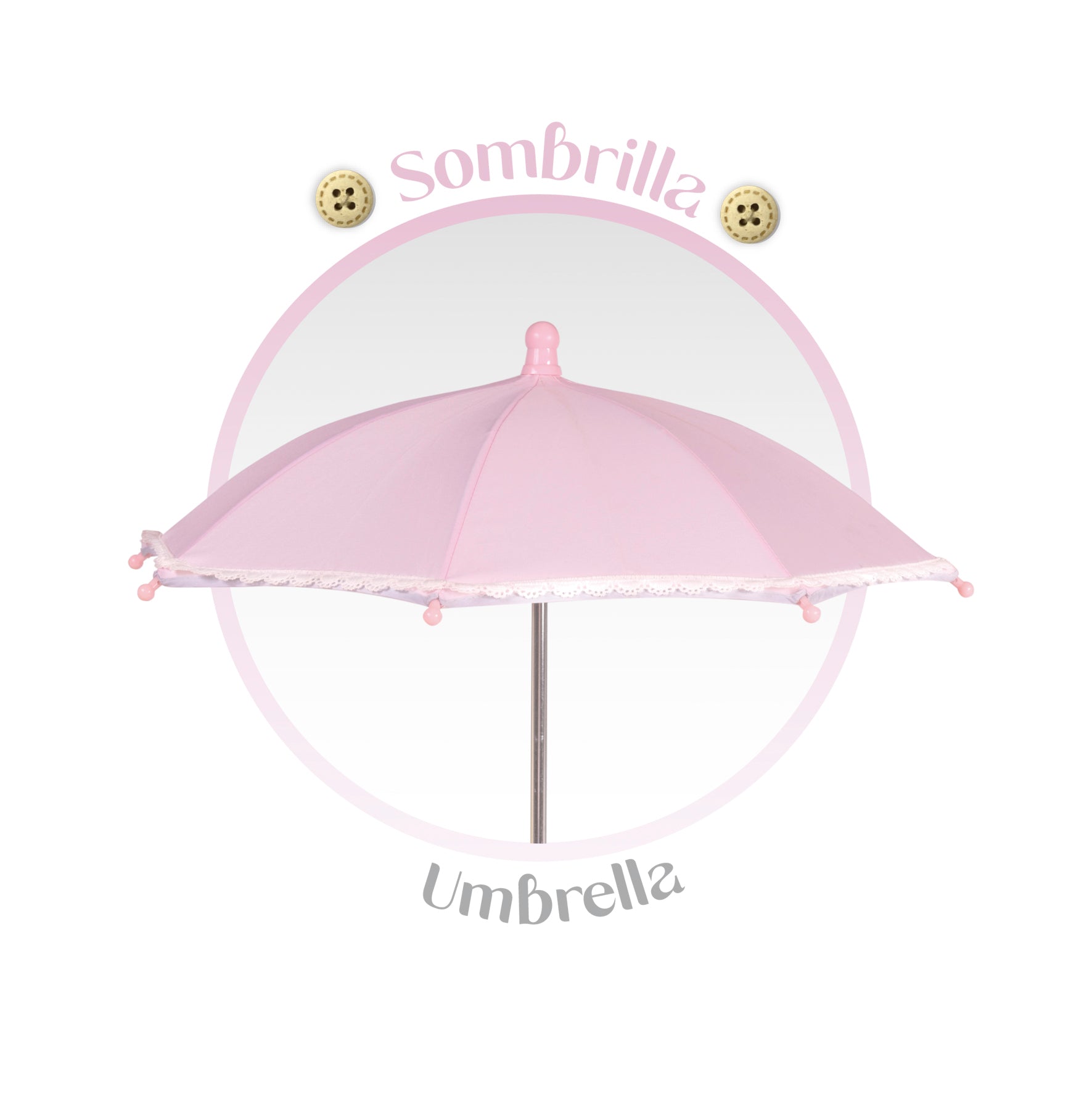 DeCuevas Toys Sophie Foldable Doll Pram with Parasol