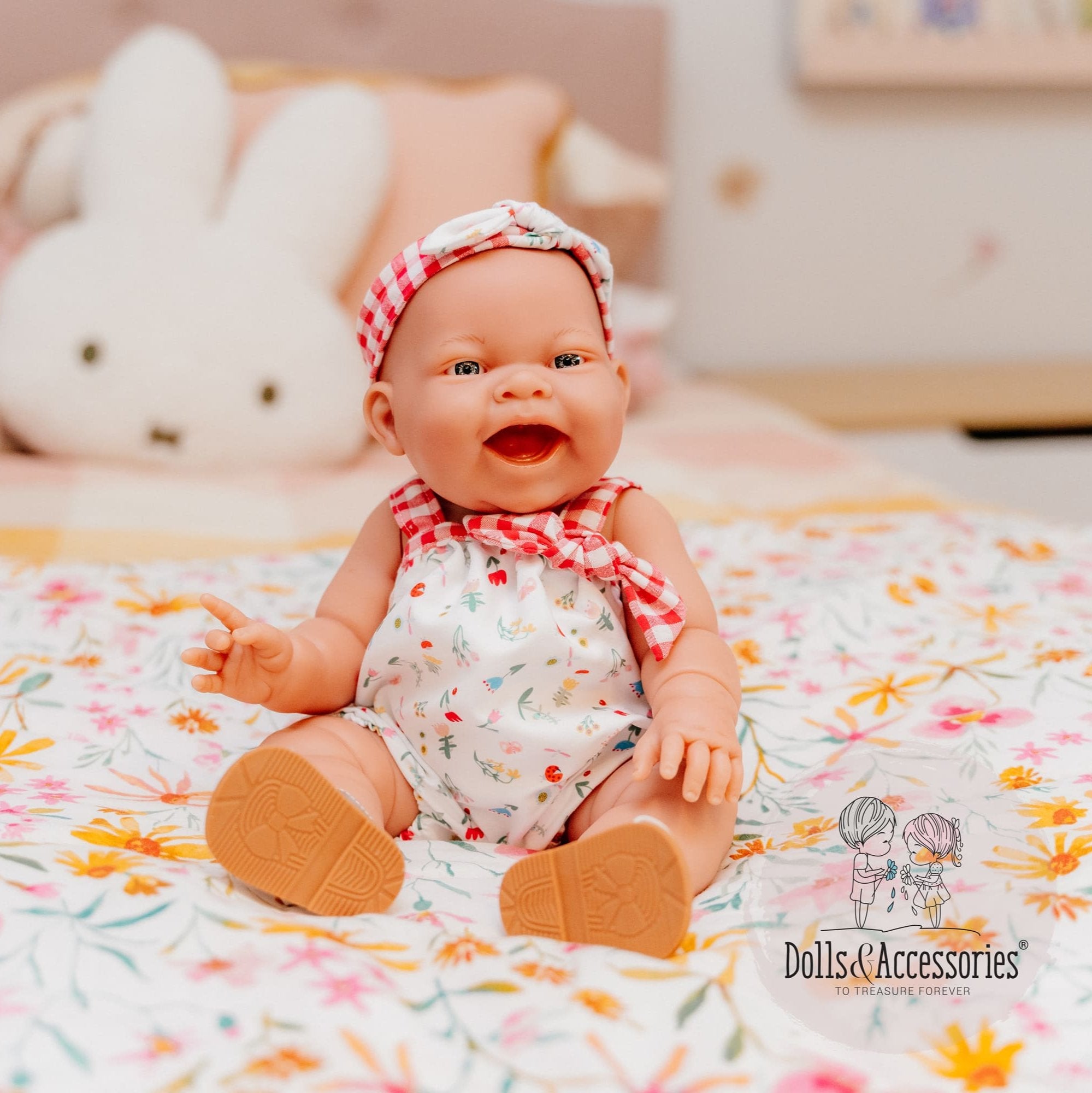 Original Handcrafted in Spain Lola Baby Doll - Spring Picnic