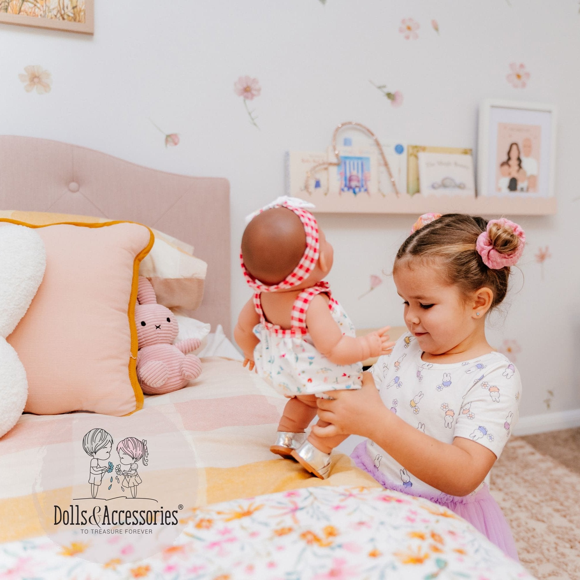 Original Handcrafted in Spain Lola Baby Doll - Spring Picnic