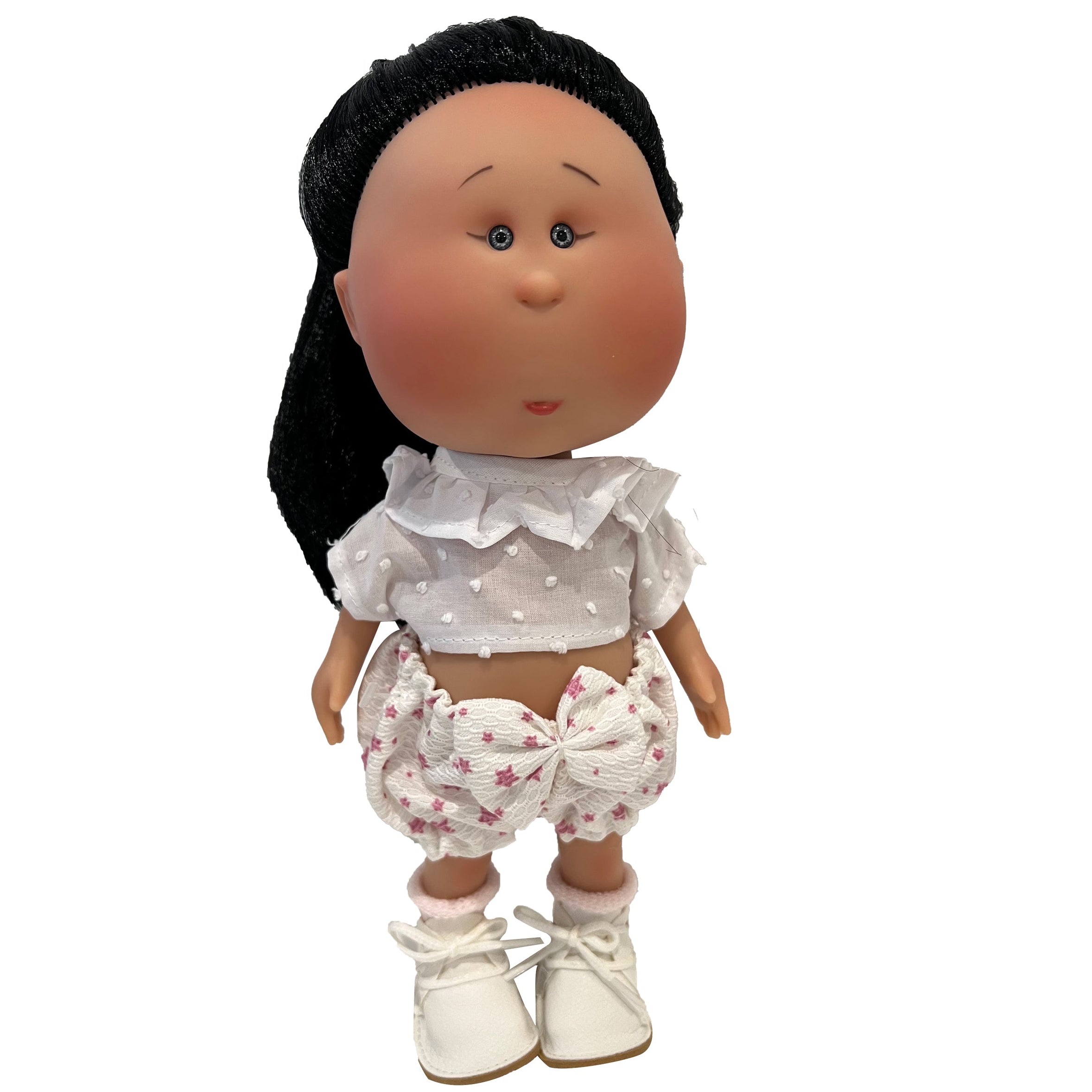 Handcrafted Collectible Mia Pink Stars Asian Ponytail Black Hair by Nines D&