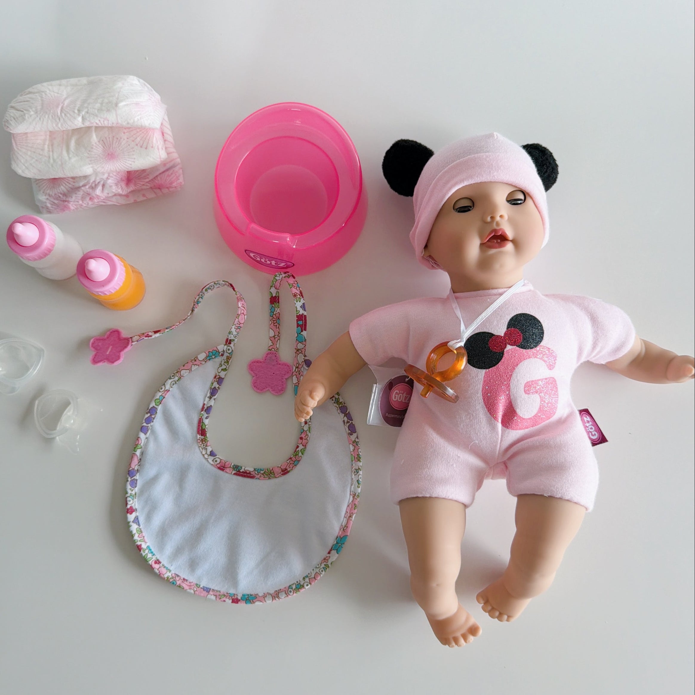 Götz Basic Care Set, Pink - 8 Pieces