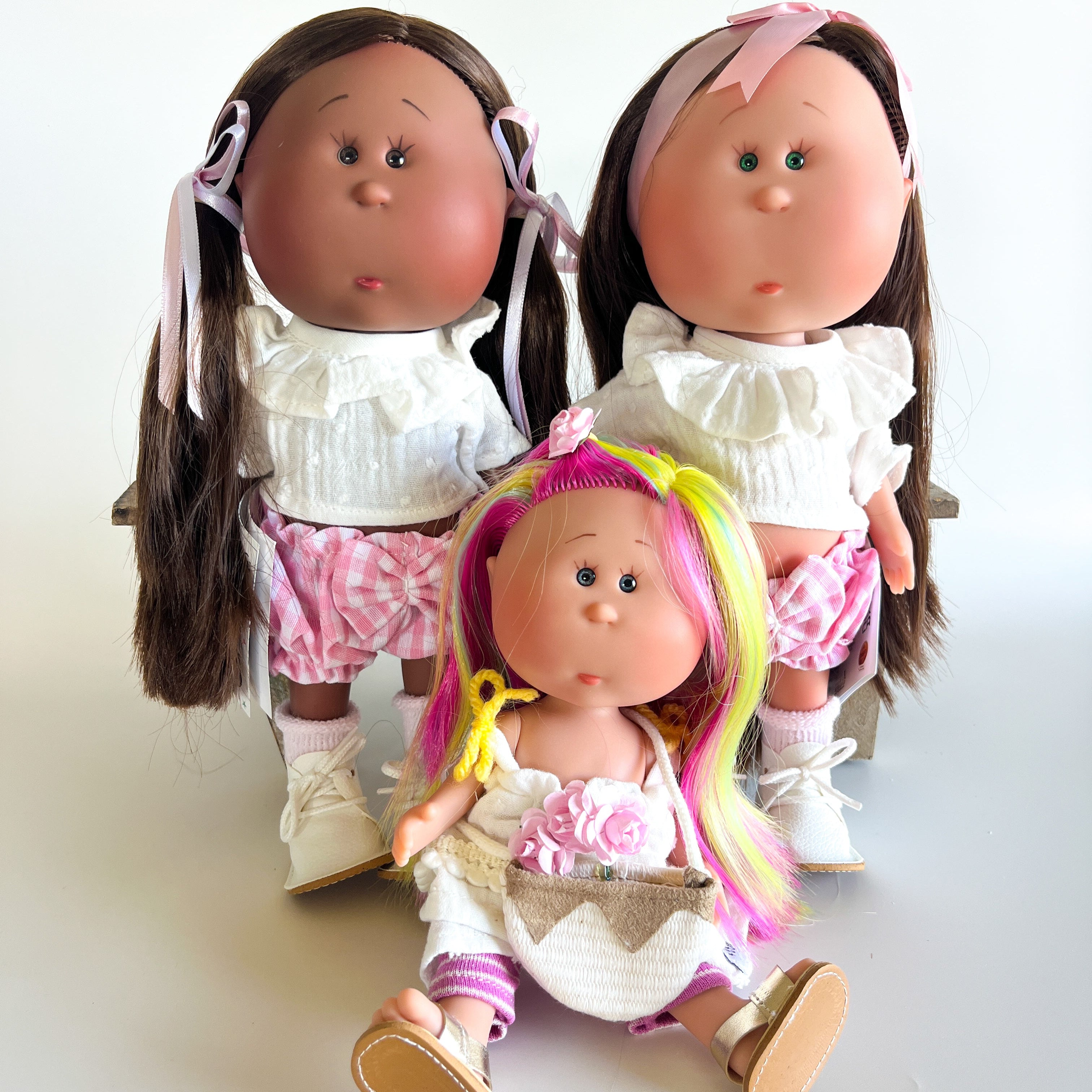 Handcrafted Collectible Little Mia Flower Girl Doll by Nines D&