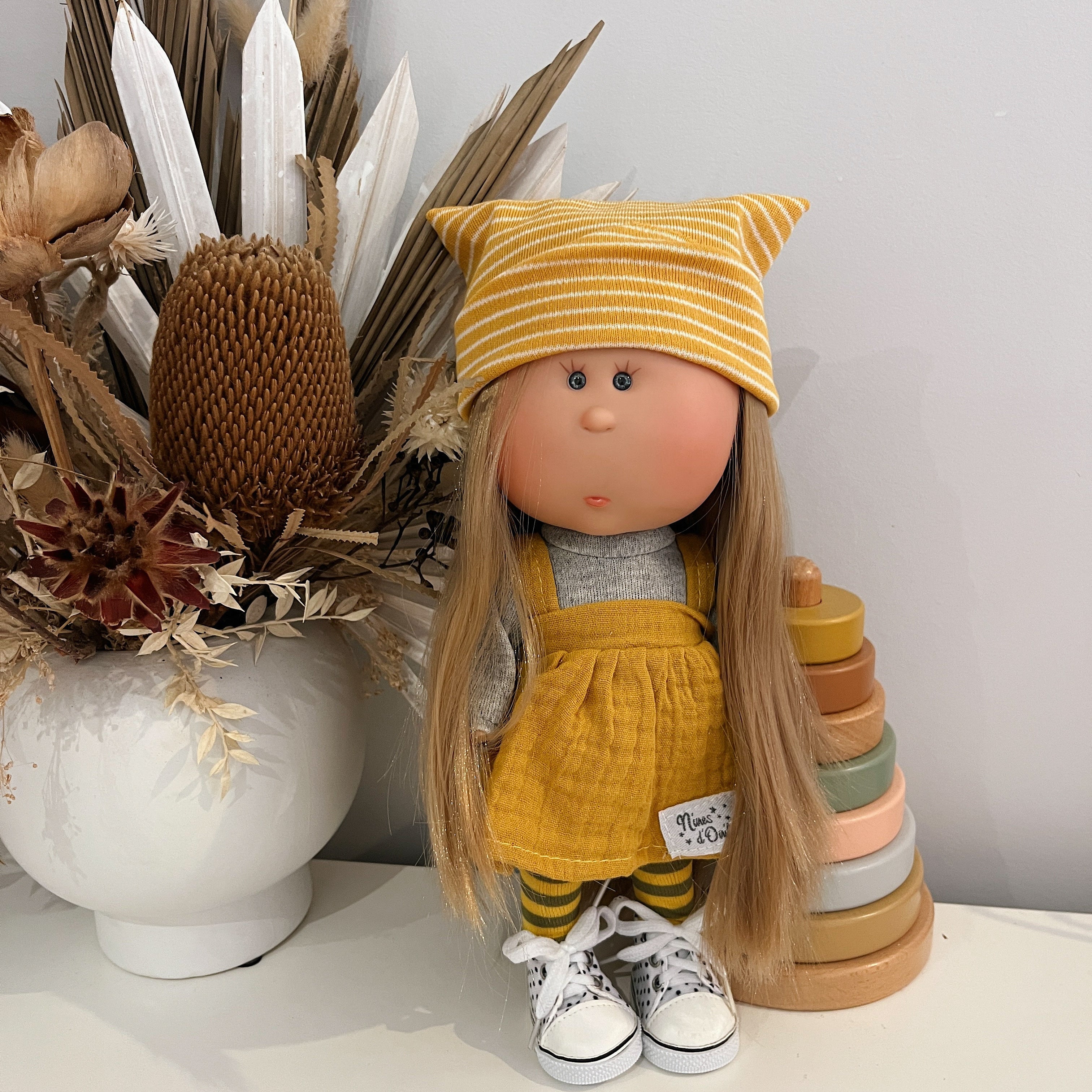 Handcrafted Collectible Mia Miss Mustard Doll by Nines D&