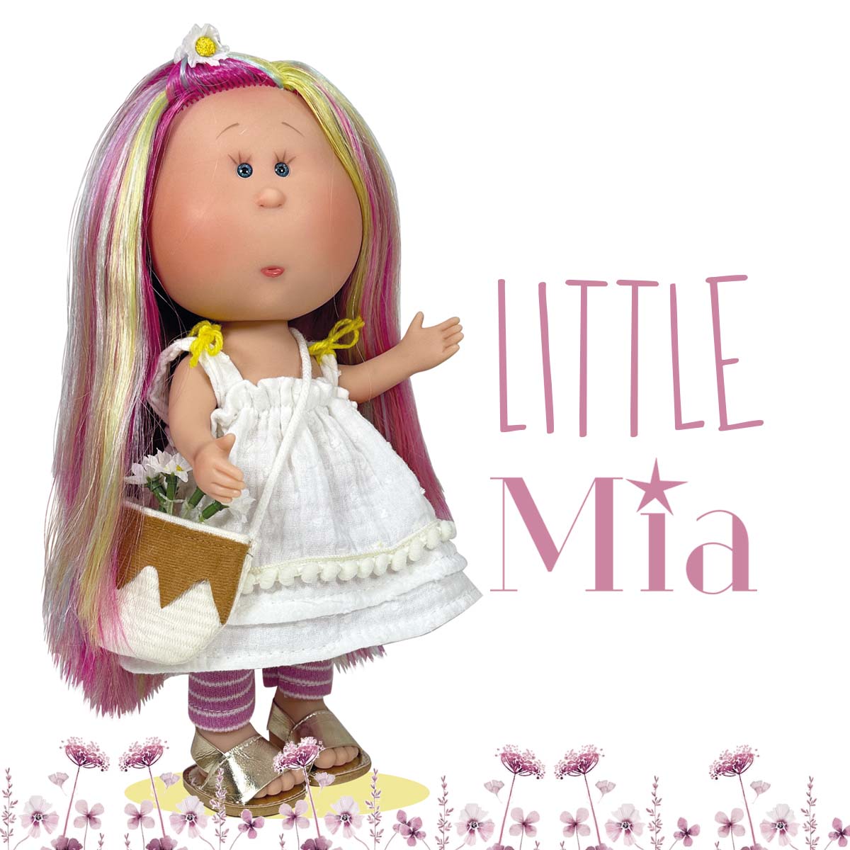 Handcrafted Collectible Little Mia Flower Girl Doll by Nines D&