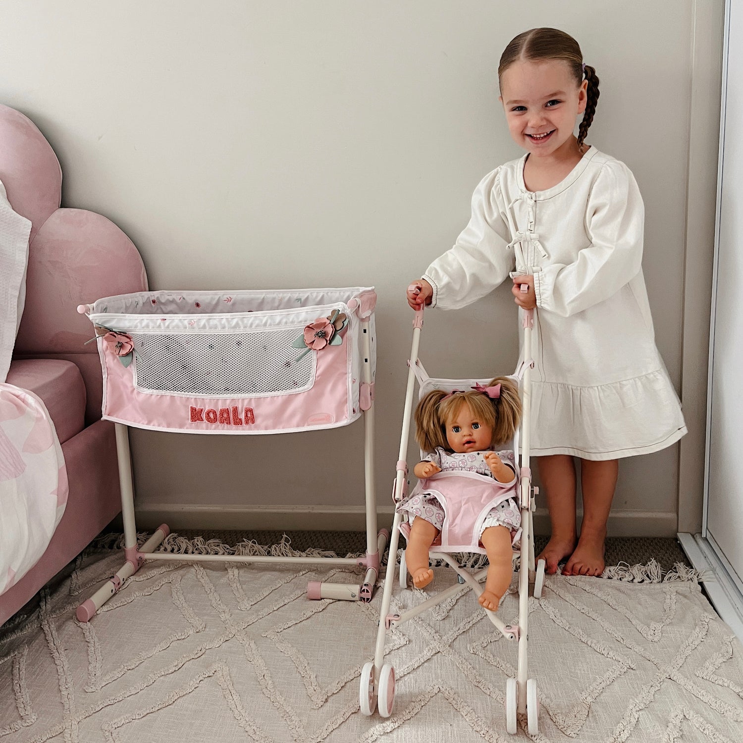 DeCuevas Toys Koala Adjustable Sleep With Me Co-Sleeper Doll Cot