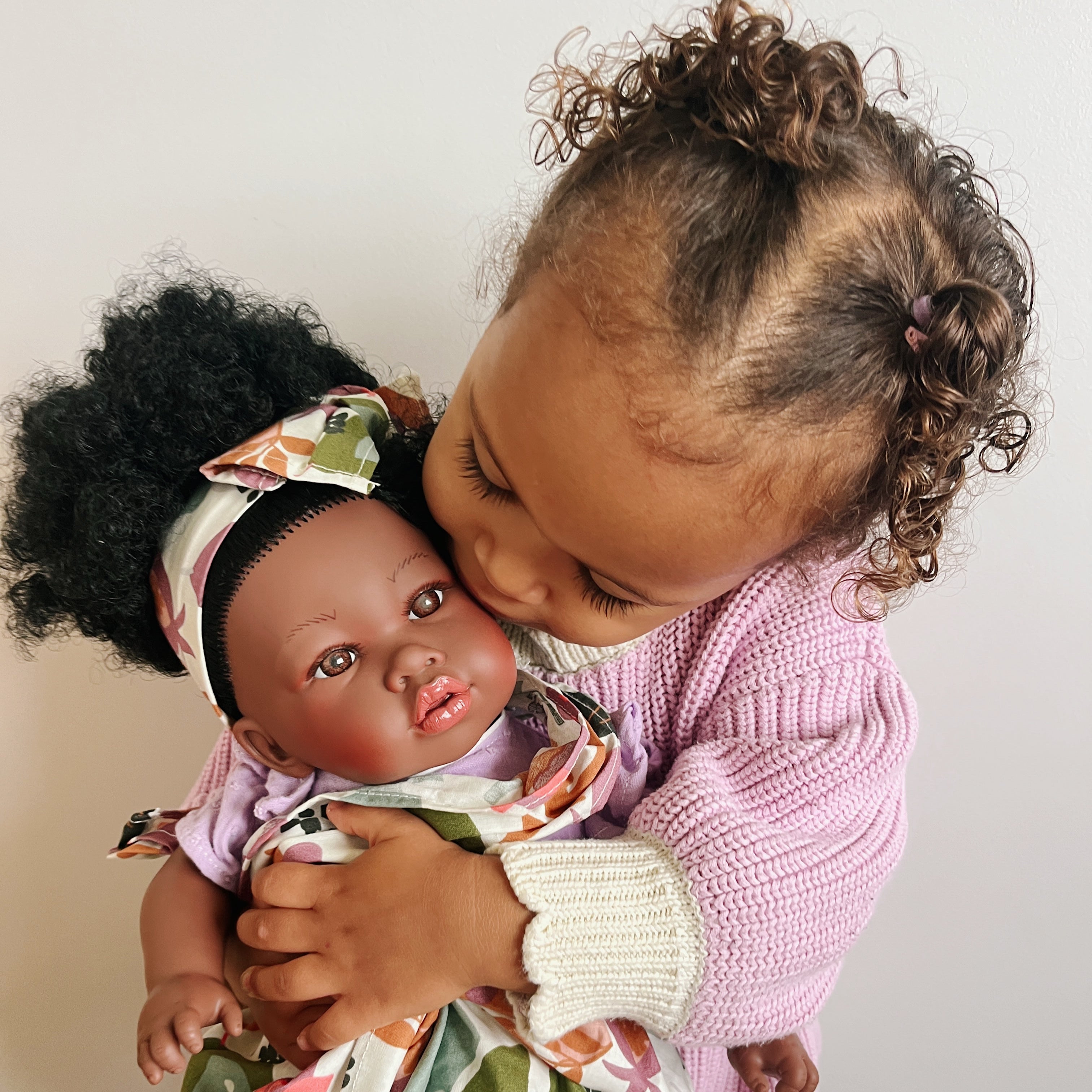 Handcrafted Alika Doll with Baby (3720) by Nines d&