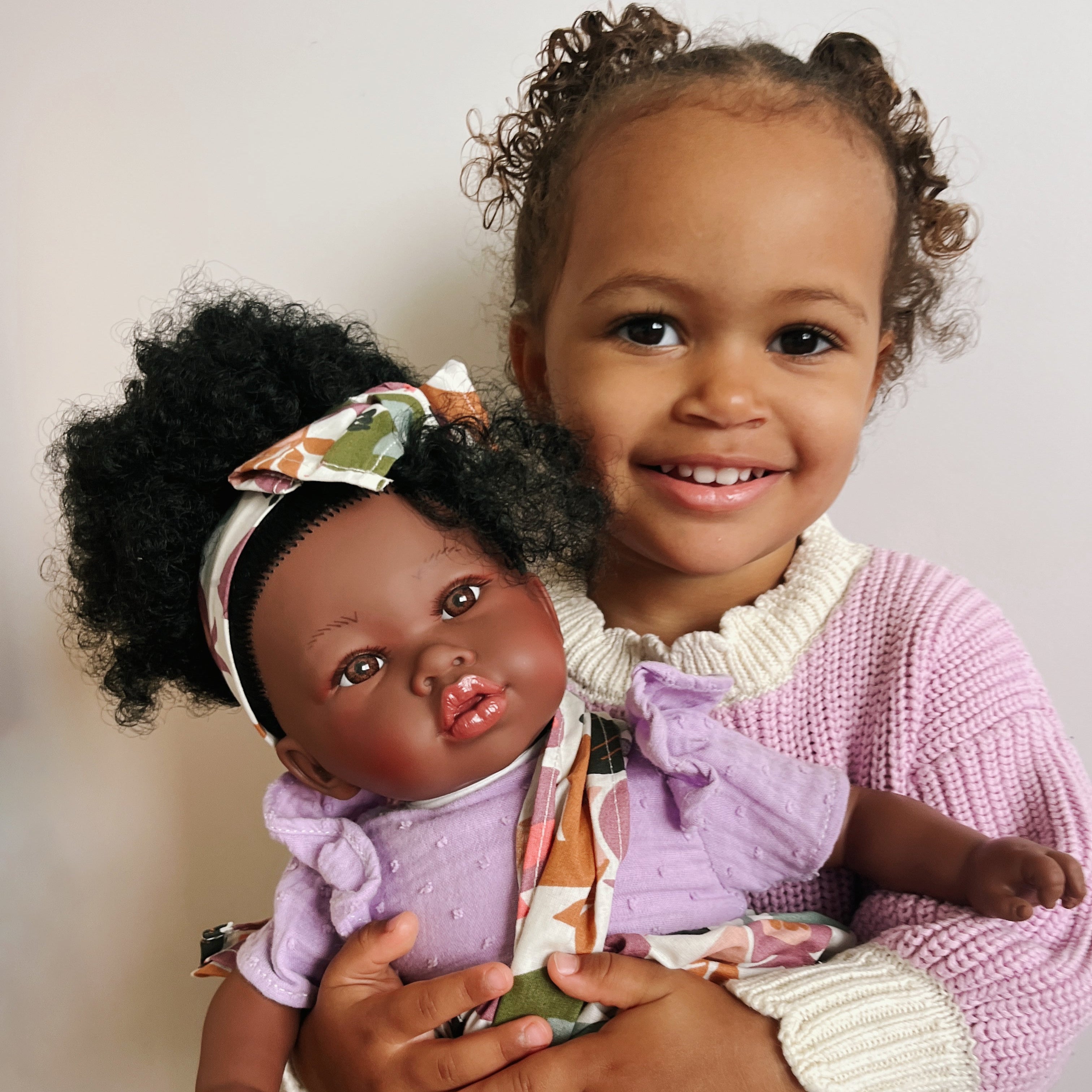 Handcrafted Alika Doll with Baby (3720) by Nines d&