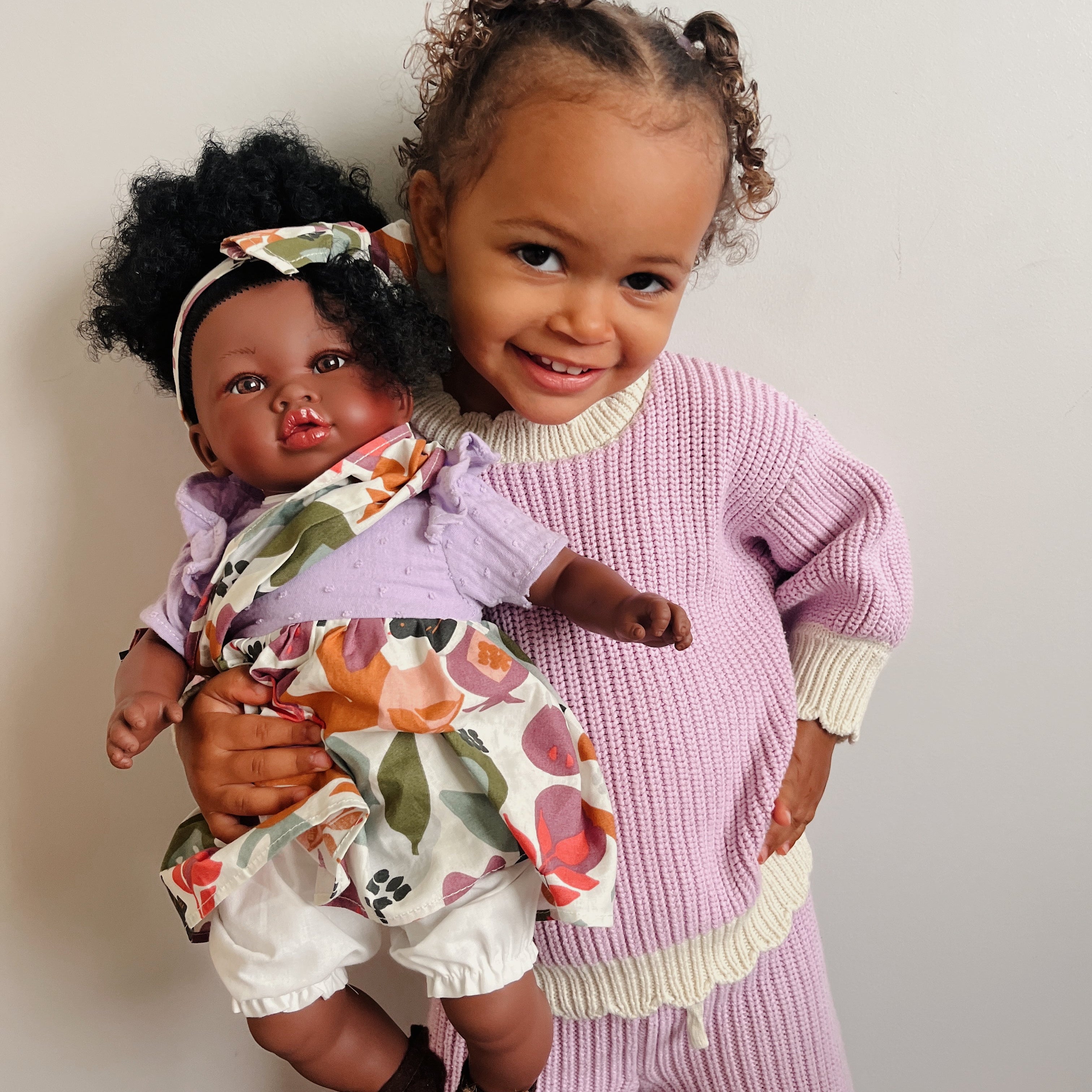 Handcrafted Alika Doll with Baby (3720) by Nines d&