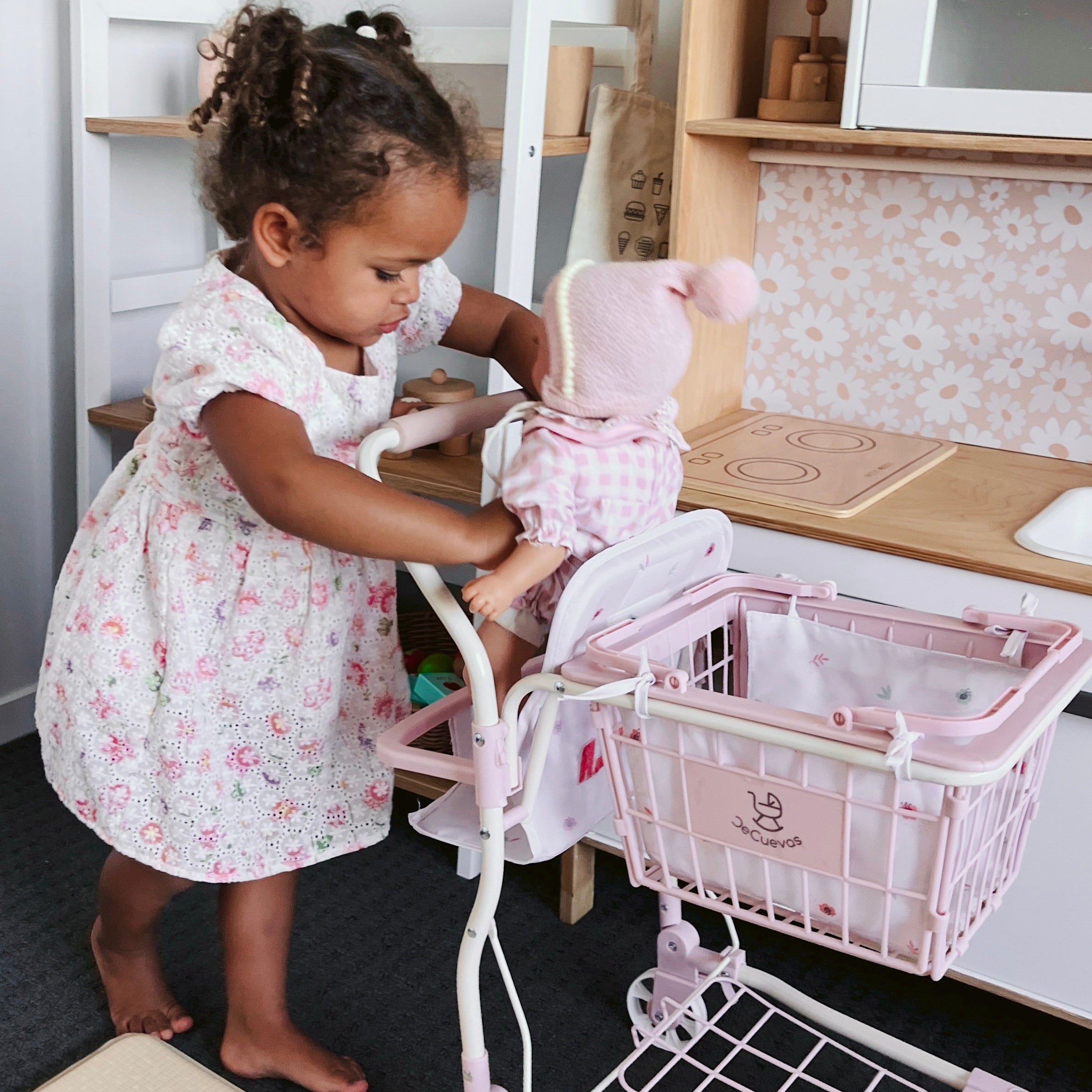 DeCuevas Toys Koala Supermarket Trolley with Accessories and Baby Carrier