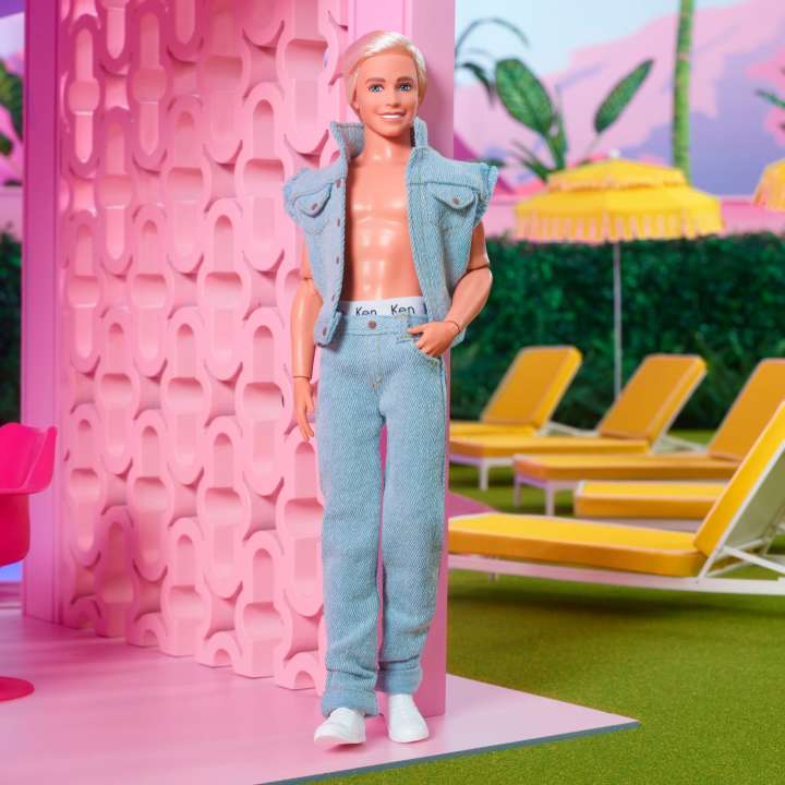 Barbie the Movie Collectible Ken Doll Wearing Denim Matching Set - Dolls and Accessories