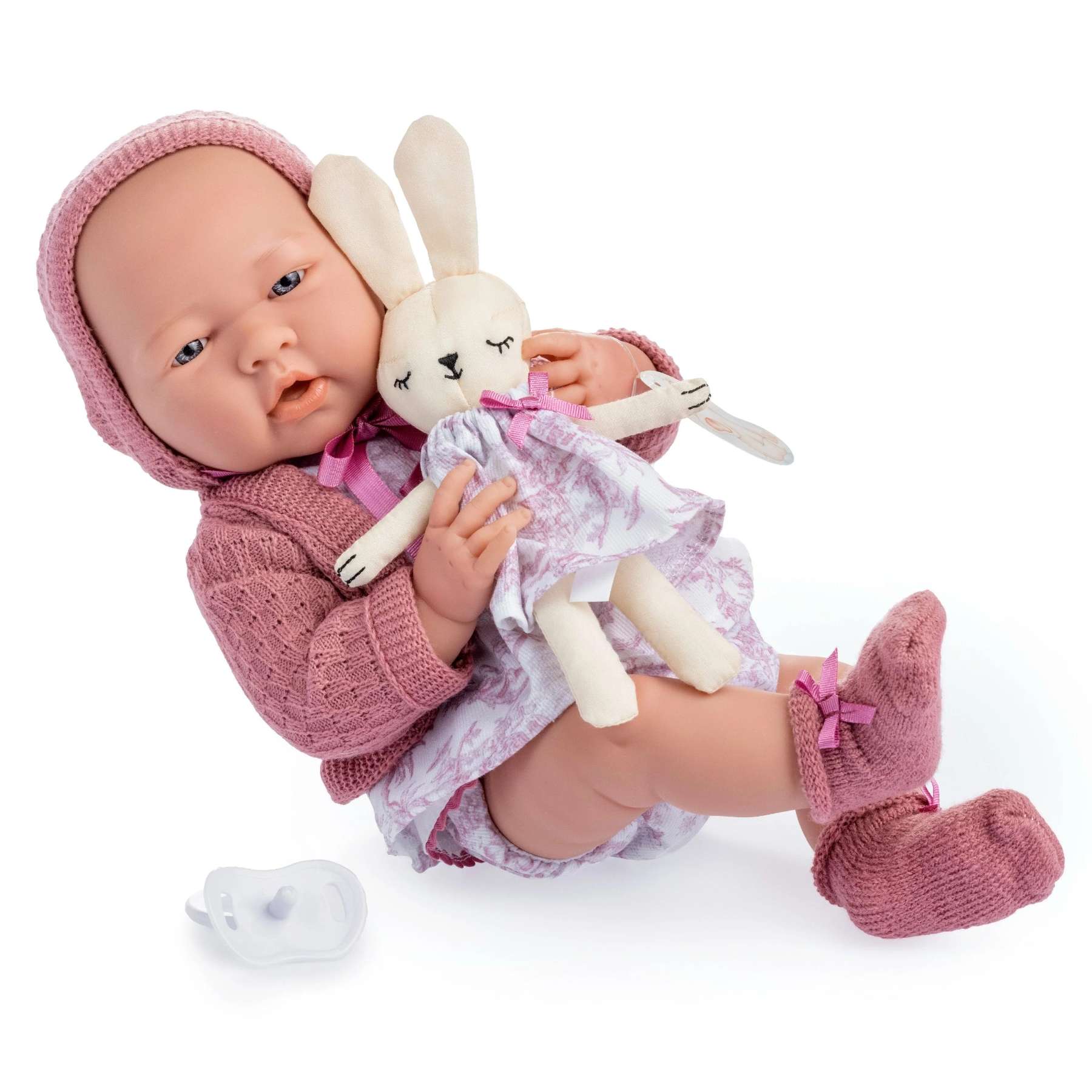 La Newborn Baby Doll in Royal Pink Set with Accessories Dolls and Accessories