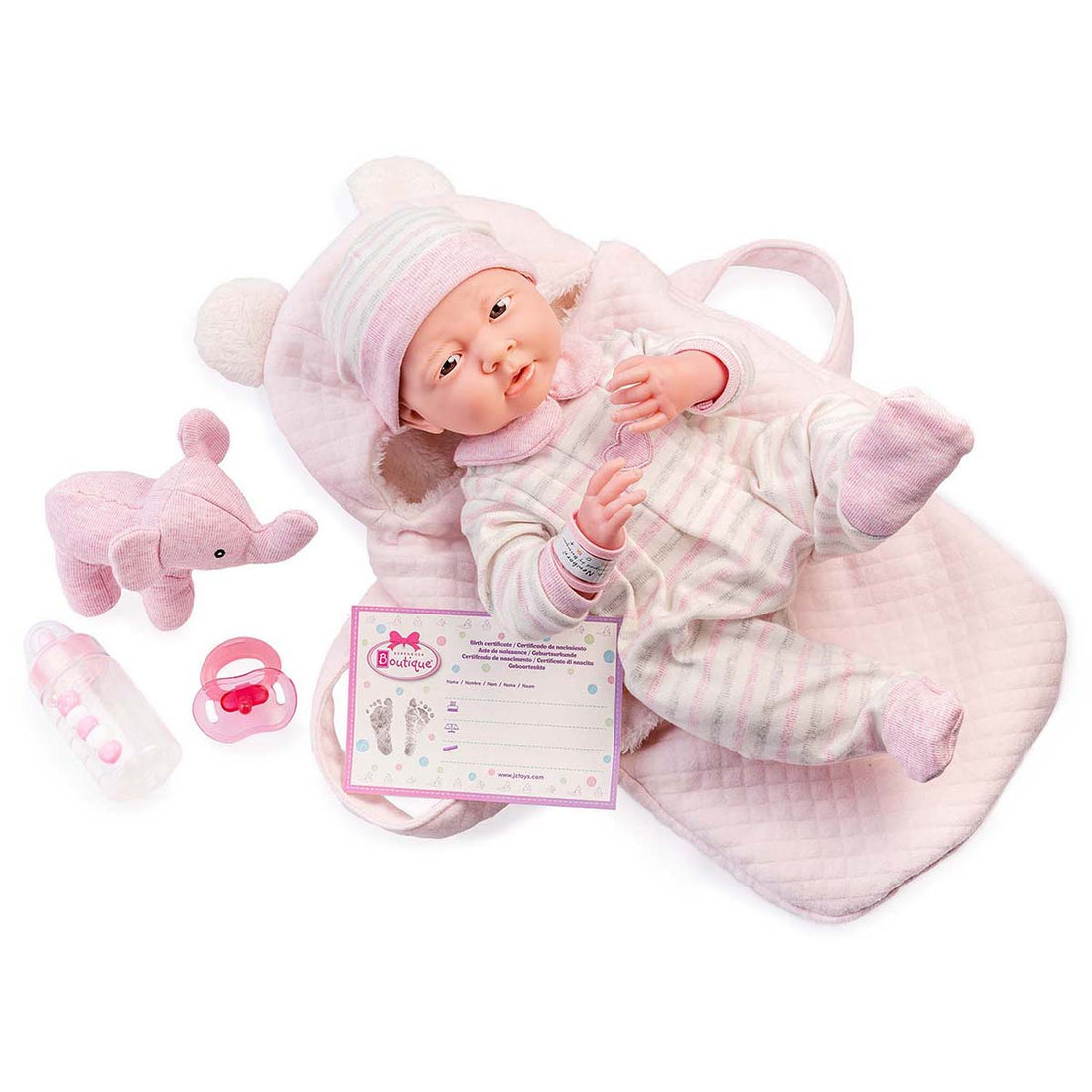 Soft Body La Newborn in Soft Carry Basket w/ Accessories - Dolls and Accessories
