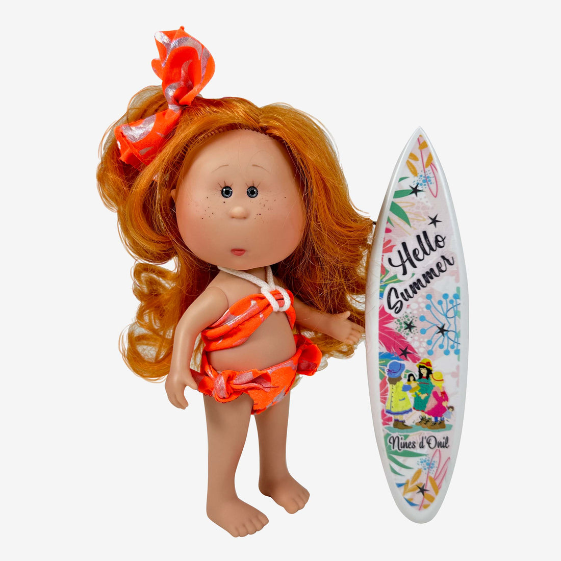 Handcrafted Collectible Little Mia Coral Summer Doll by Nines D&
