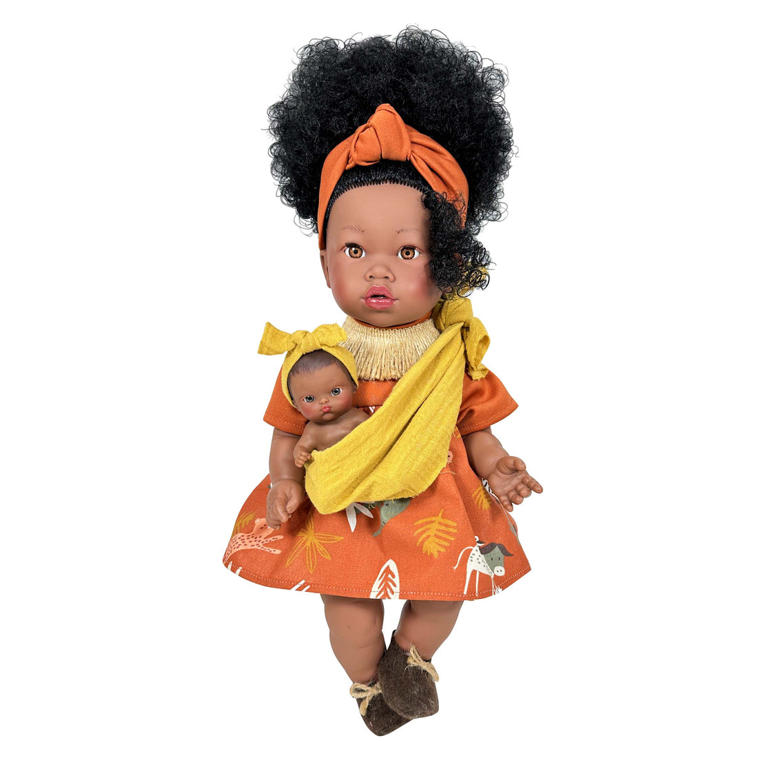 Handcrafted Alika Doll with Baby (3720) by Nines d&