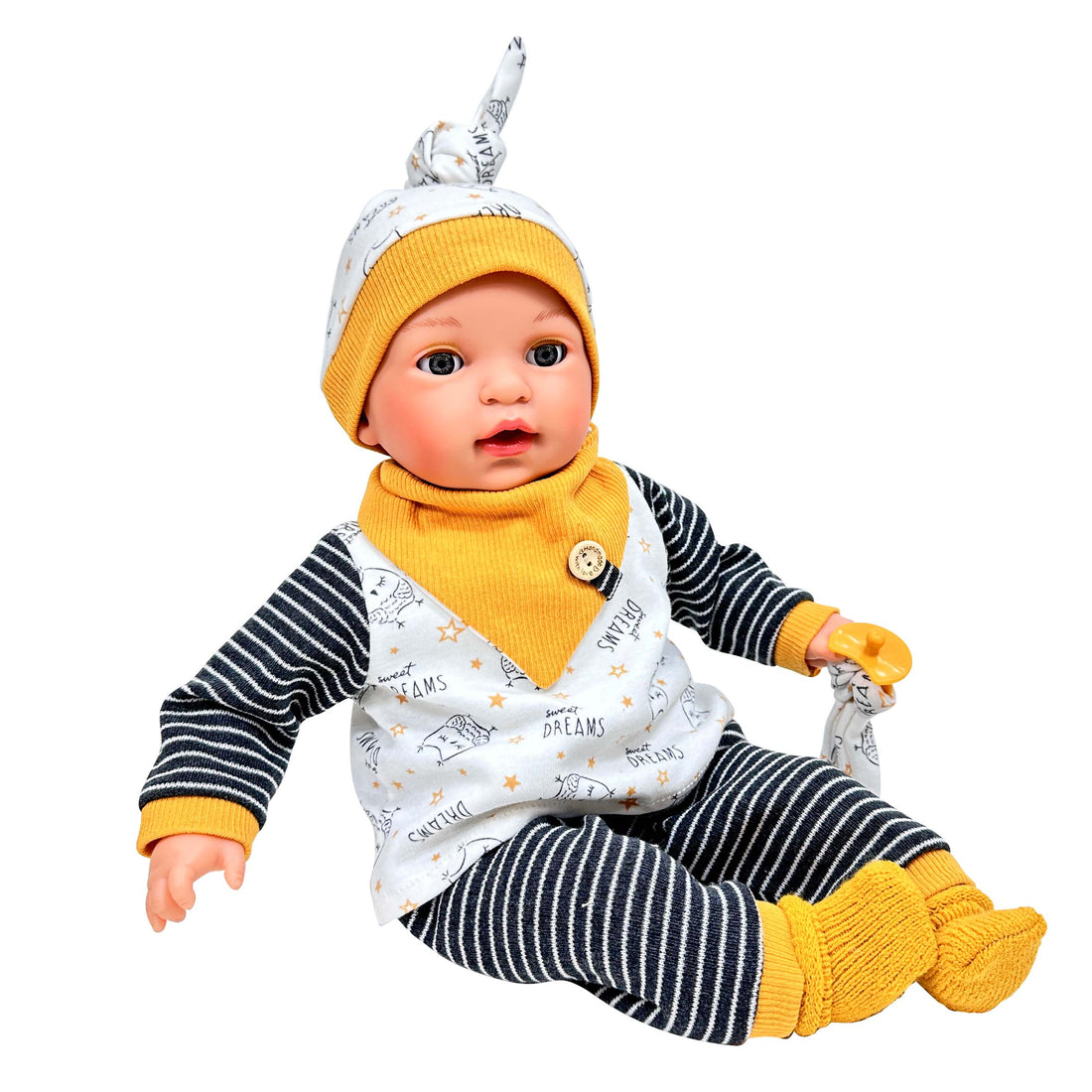 Handcrafted Noa Boy Baby Doll by Nines D&