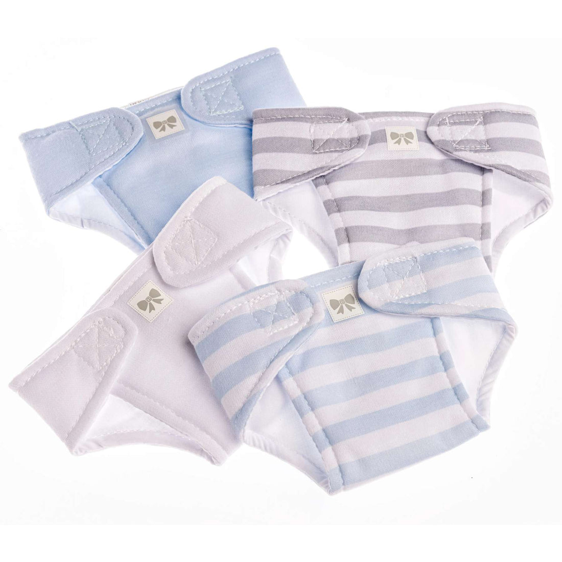 Baby Doll Eco Diapers 4 Pack Fits dolls 14 to 18 inch in Blue