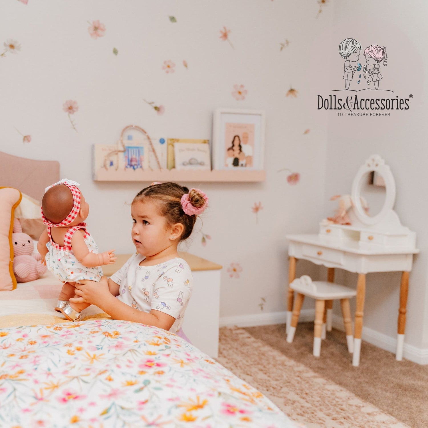 Original Handcrafted in Spain Lola Baby Doll Spring Picnic