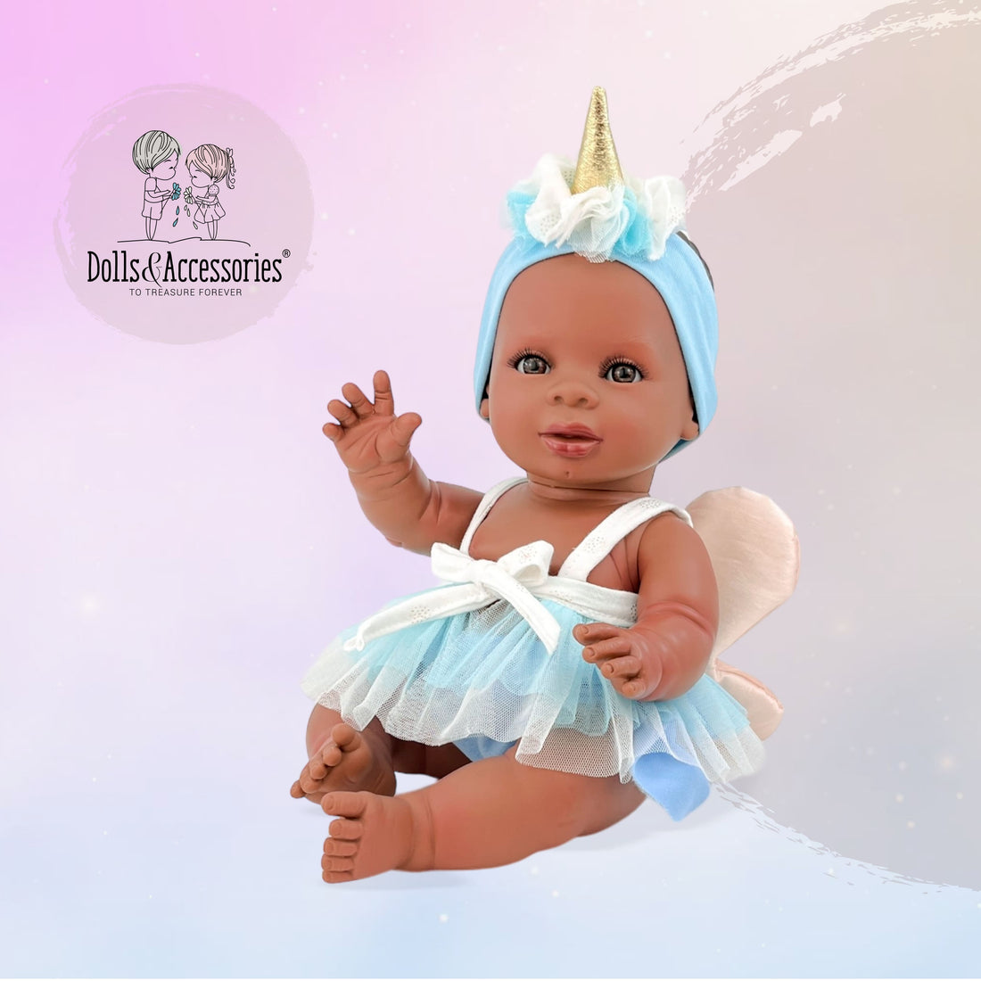 Andrea Baby Doll Unicorn African Aquamarine