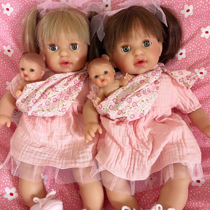 Handcrafted Baby Doll Blonde Alex with Baby by Nines d&