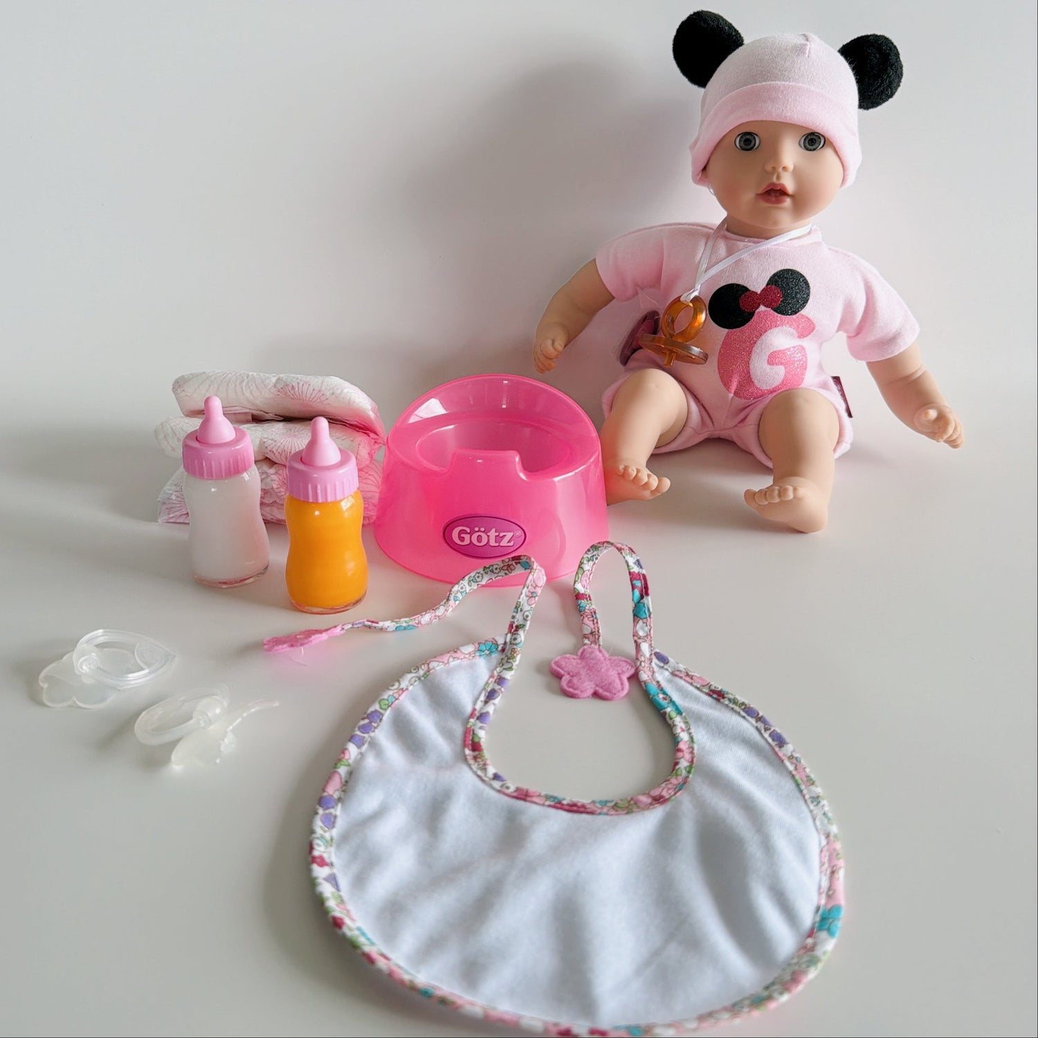 Götz Basic Care Set, Pink - 8 Pieces