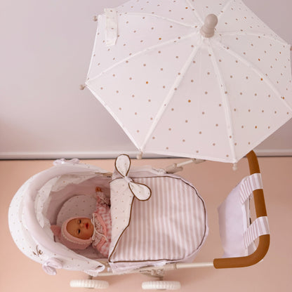 DeCuevas Toys Verona Folding Doll Pram with Parasol