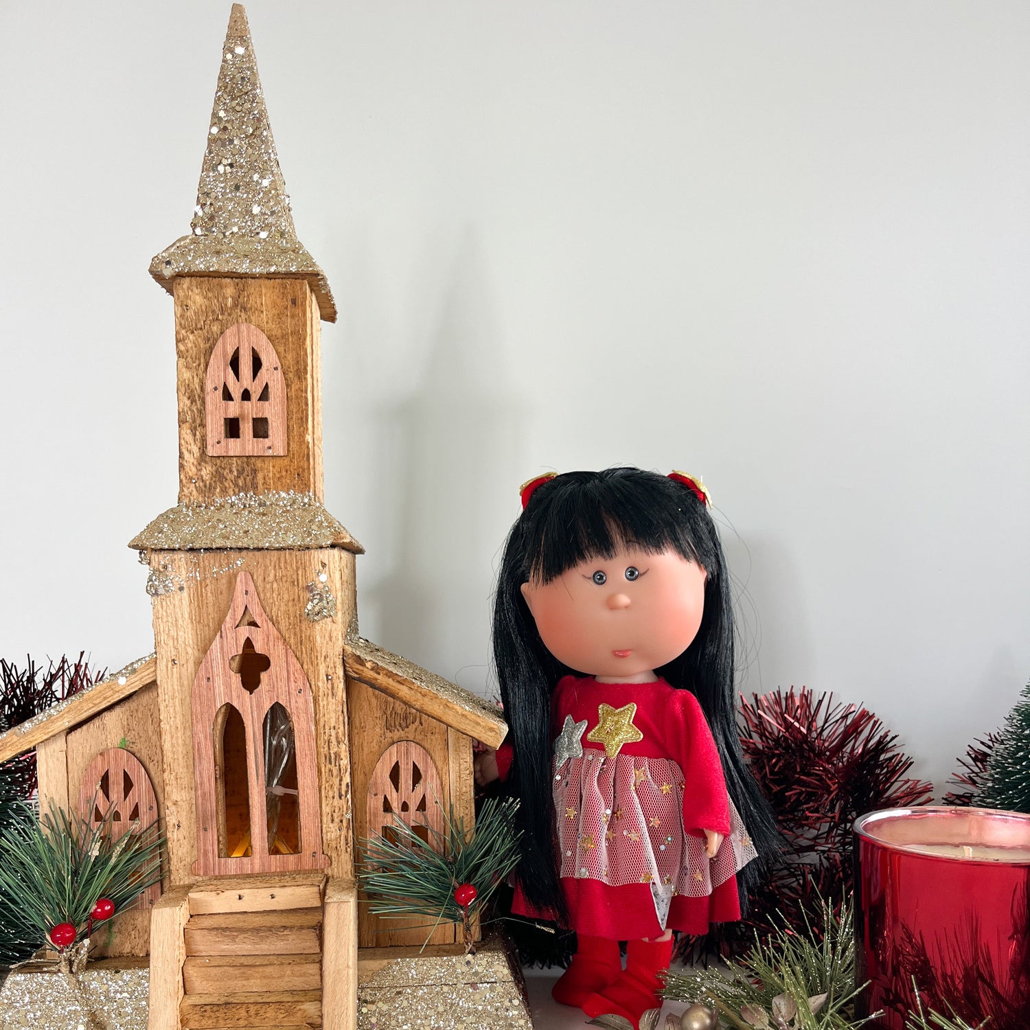 Handcrafted Collectible Little Mia Christmas Star Doll by Nines D&