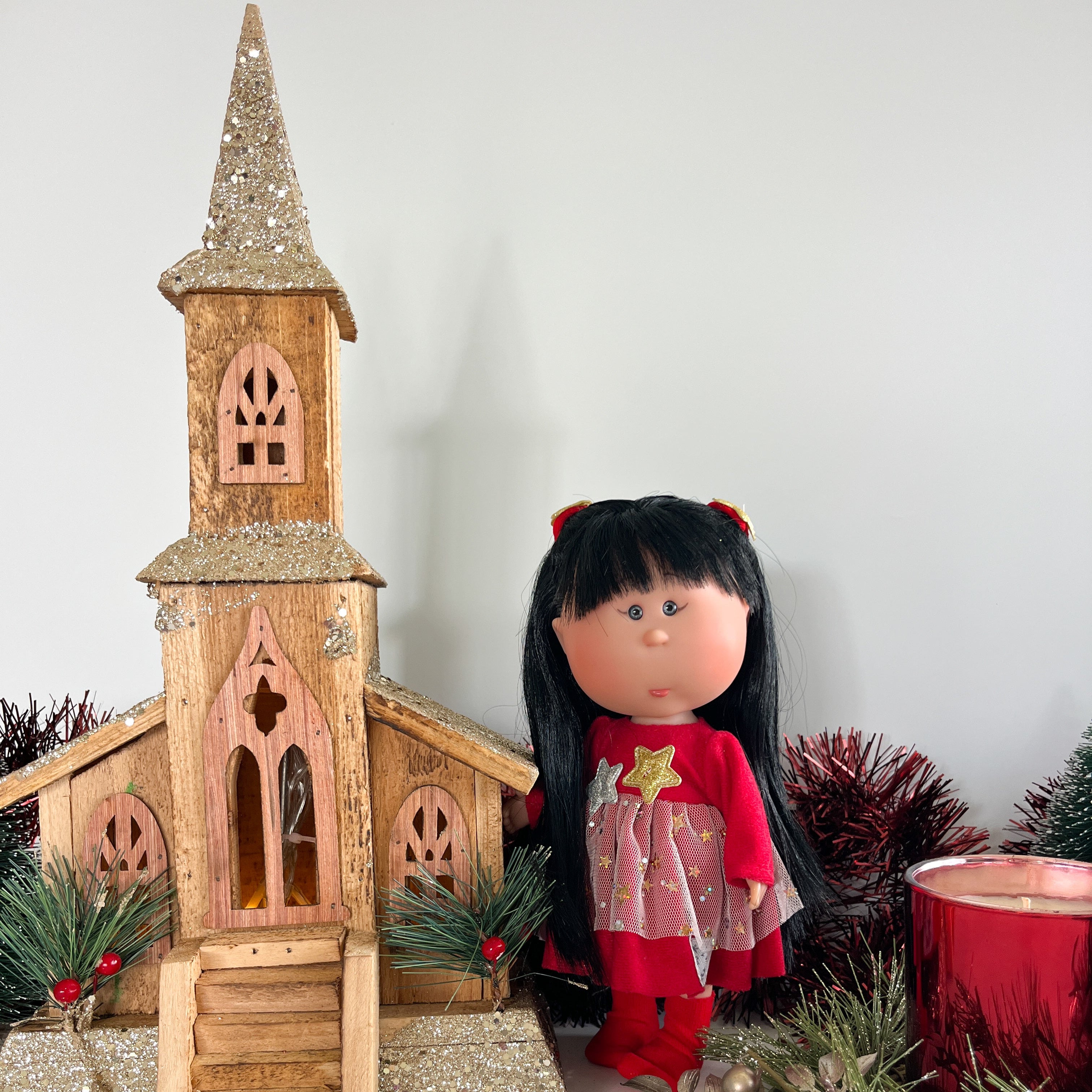 Handcrafted Collectible Little Mia Christmas Star Doll by Nines D&