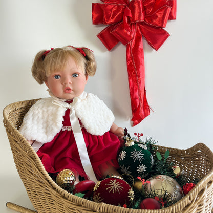Handcrafted Susette Snow Christmas Doll by Nines D&