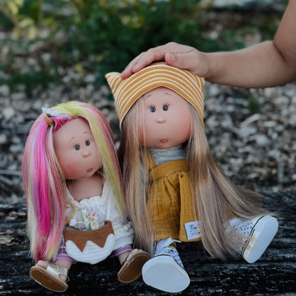 Handcrafted Collectible Little Mia Flower Girl Doll by Nines D&