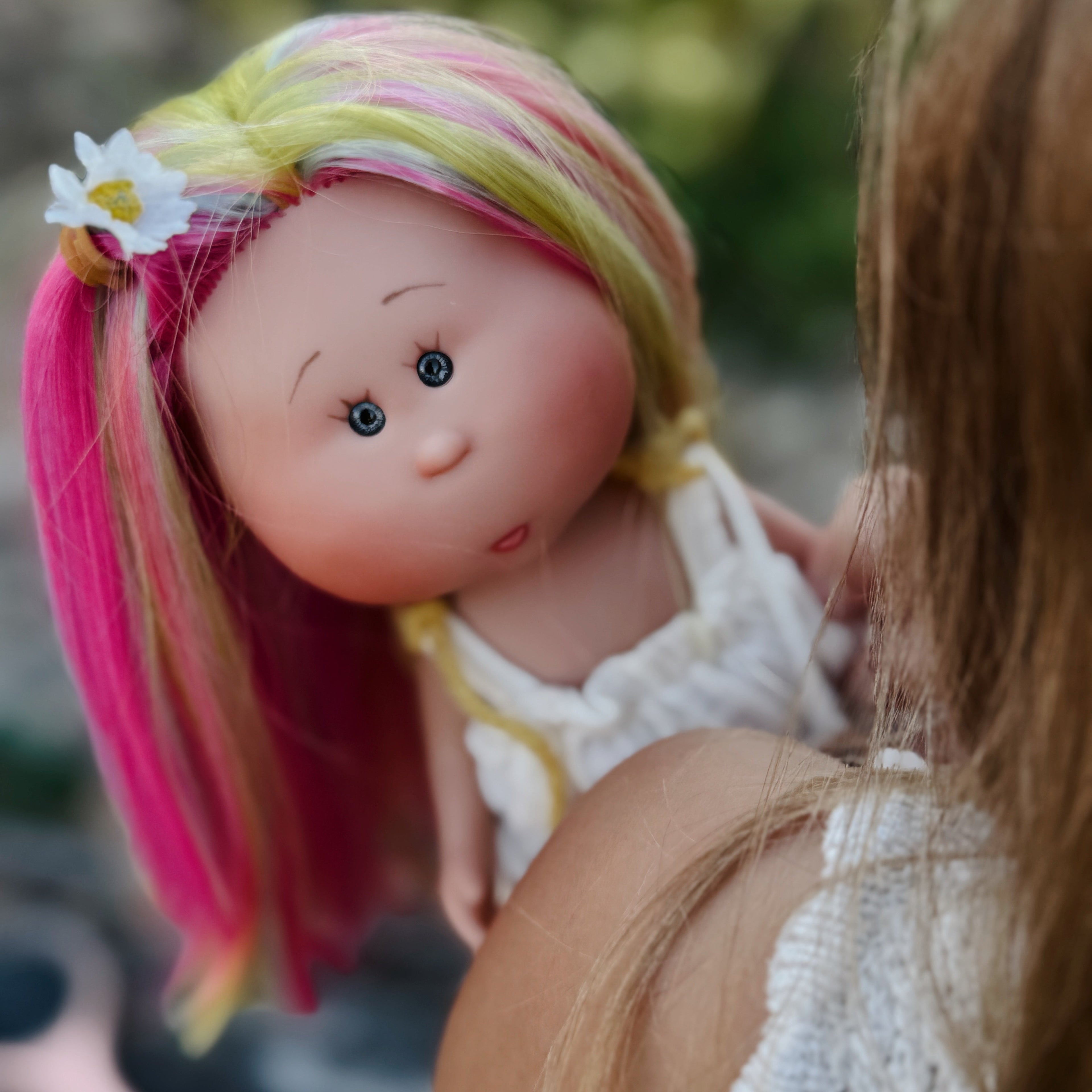 Handcrafted Collectible Little Mia Flower Girl Doll by Nines D&