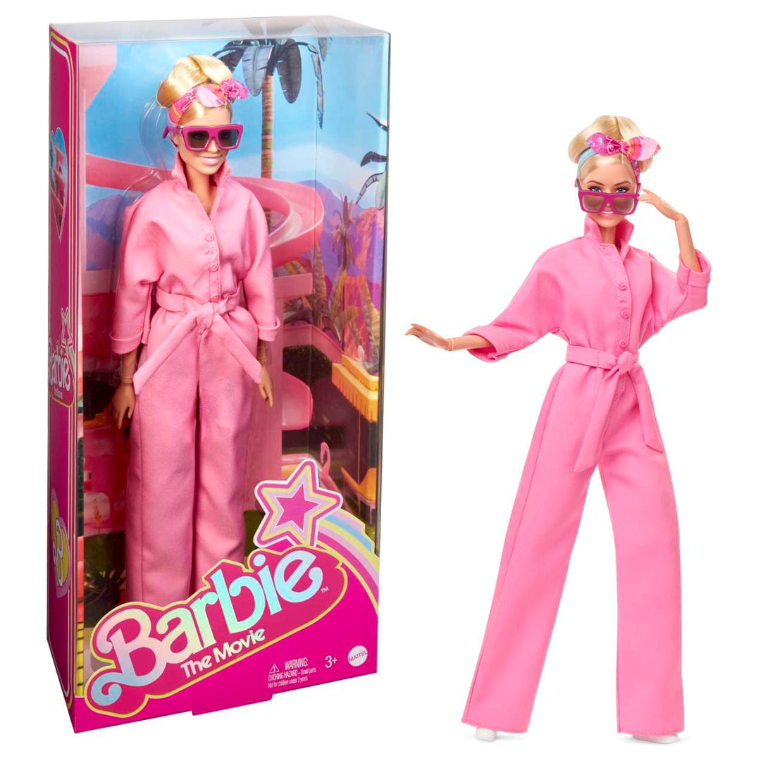Barbie the Movie Collectible Doll, Margot Robbie As Barbie In Pink Power Jumpsuit - Dolls and Accessories