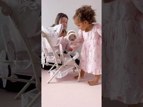 DeCuevas Toys Verona Folding Twin Doll Pram with Bag